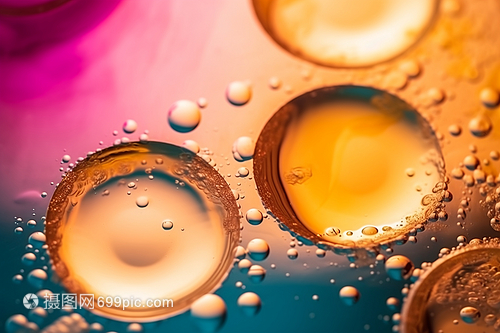 流淌的色彩 液體抽象背景中的視覺詩篇